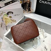 CHANEL BURGUNDY STRAP INTO BUCKET BAG AS2230 SIZE 15.5 CM - 3