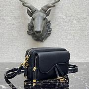 DIOR SADDLE DOUBLE POUCH BLACK M900 SIZE 19 CM - 6