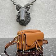 DIOR SADDLE DOUBLE POUCH BROWN M900 SIZE 19 CM - 6