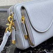 DIOR SADDLE DOUBLE POUCH PASTEL BLUE M900 SIZE 19 CM - 3