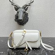 DIOR SADDLE DOUBLE POUCH WHITE M900 SIZE 19 CM - 1
