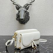 DIOR SADDLE DOUBLE POUCH WHITE M900 SIZE 19 CM - 6