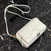 DIOR SADDLE DOUBLE POUCH WHITE M900 SIZE 19 CM - 2