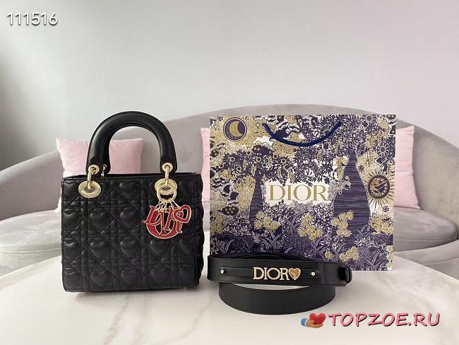 DIOR AMOUR MY ABCDIOR LADY BAG BLACK M0538 SIZE 20 CM - 1