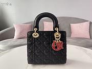 DIOR AMOUR MY ABCDIOR LADY BAG BLACK M0538 SIZE 20 CM - 2