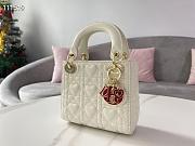 DIOR MINI AMOUR MY ABCDIOR LADY BAG WHITE M0505 SIZE 17 CM - 5