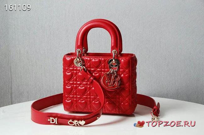 DIOR AMOUR MY ABCDIOR LADY BAG RED M0538 SIZE 20 CM - 1
