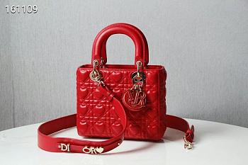 DIOR AMOUR MY ABCDIOR LADY BAG RED M0538 SIZE 20 CM