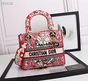 DIOR MEDIUM LADY D-LITE BAG M0565 SIZE 24 CM - 1
