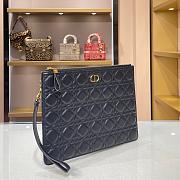 DIOR LARGE CARO DAILY POUCH BLACK S5086 SIZE 30 CM  - 6