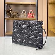 DIOR LARGE CARO DAILY POUCH BLACK S5086 SIZE 30 CM  - 5