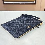 DIOR LARGE CARO DAILY POUCH BLACK S5086 SIZE 30 CM  - 4
