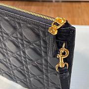 DIOR LARGE CARO DAILY POUCH BLACK S5086 SIZE 30 CM  - 2