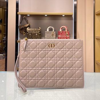 DIOR LARGE CARO DAILY POUCH WARM TAUPE S5086 SIZE 30 CM