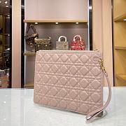DIOR LARGE CARO DAILY POUCH WARM TAUPE S5086 SIZE 30 CM - 5