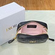 DIOR CARO ZIPPED POUCH BLACK SIZE 15 CM - 4