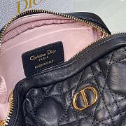 DIOR CARO ZIPPED POUCH BLACK SIZE 15 CM - 6
