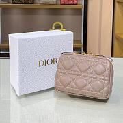 DIOR CARO ZIPPED POUCH WARM TAUPE SIZE 15 CM - 5