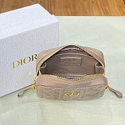 DIOR CARO ZIPPED POUCH WARM TAUPE SIZE 15 CM - 4