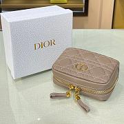 DIOR CARO ZIPPED POUCH WARM TAUPE SIZE 15 CM - 3