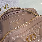 DIOR CARO ZIPPED POUCH WARM TAUPE SIZE 15 CM - 2