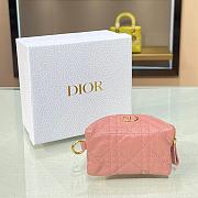 DIOR DETACHABLE CARO HALF-MOON COIN PURSE PASTEL PINK S5033 SIZE 11.5 CM - 4