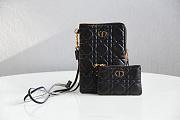 DIOR CARO MULTIFUNCTIONAL POUCH BLACK S5036 SIZE 18.5 CM - 1