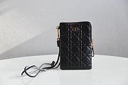 DIOR CARO MULTIFUNCTIONAL POUCH BLACK S5036 SIZE 18.5 CM - 3