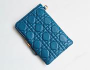 DIOR CARO MULTIFUNCTIONAL POUCH STEEL BLUE S5036 SIZE 18.5 - 4