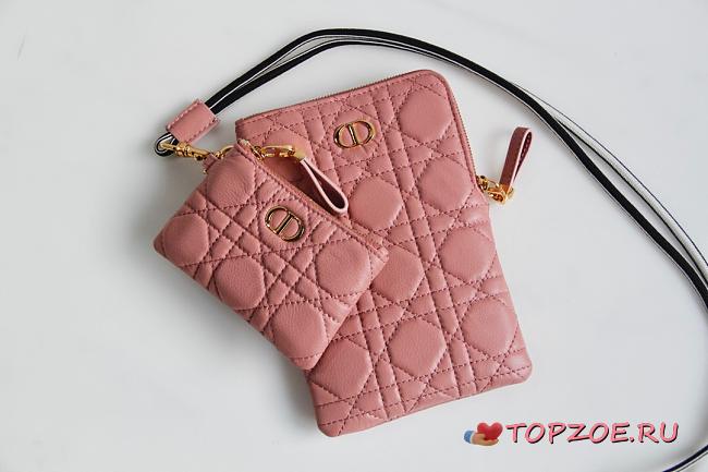 DIOR CARO MULTIFUNCTIONAL POUCH DEEP NUDE S5036 SIZE 18.5 CM - 1