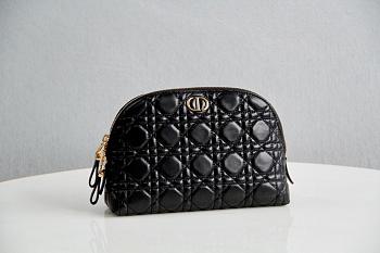DIOR CARO BEAUTY POUCH BLACK S5047 SIZE 23 CM