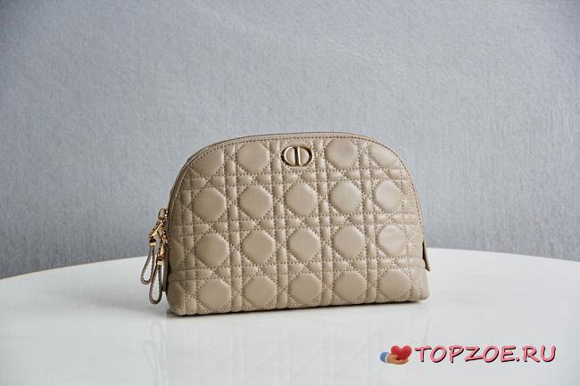 DIOR CARO BEAUTY POUCH BEIGE S5047 SIZE 23 CM - 1