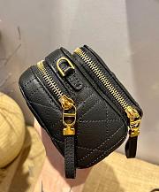 DIOR CARO DOUBLE POUCH BLACK S5037 SIZE 19 CM - 4