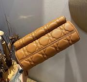 DIOR CARO DOUBLE POUCH BROWN S5037 SIZE 19 CM - 6