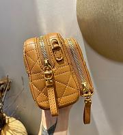 DIOR CARO DOUBLE POUCH BROWN S5037 SIZE 19 CM - 4