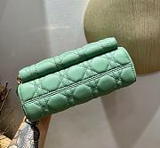 DIOR CARO DOUBLE POUCH LIGHT GREEN S5037 SIZE 19 CM - 6