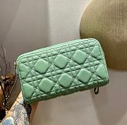 DIOR CARO DOUBLE POUCH LIGHT GREEN S5037 SIZE 19 CM - 5