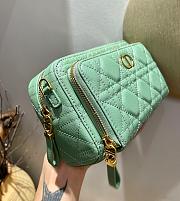 DIOR CARO DOUBLE POUCH LIGHT GREEN S5037 SIZE 19 CM - 4