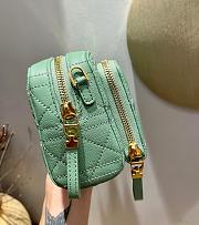 DIOR CARO DOUBLE POUCH LIGHT GREEN S5037 SIZE 19 CM - 3