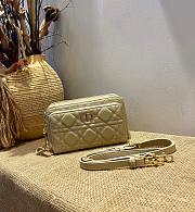 DIOR CARO DOUBLE POUCH BEIGE S5037 SIZE 19 CM - 1
