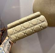 DIOR CARO DOUBLE POUCH BEIGE S5037 SIZE 19 CM - 5