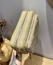 DIOR CARO DOUBLE POUCH BEIGE S5037 SIZE 19 CM - 4