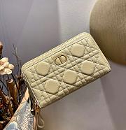 DIOR CARO DOUBLE POUCH BEIGE S5037 SIZE 19 CM - 3
