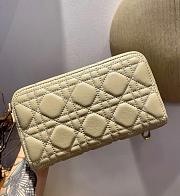DIOR CARO DOUBLE POUCH BEIGE S5037 SIZE 19 CM - 2