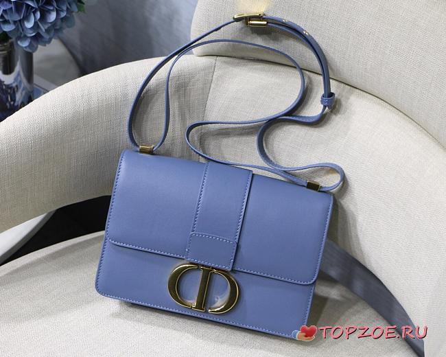 DIOR 30 MONTAIGNE BAG CORNFLOWER BLUE M9203 SIZE 24 CM - 1