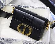 DIOR 30 MONTAIGNE BOX BAG BLACK M9204 SIZE 17.5 CM - 2