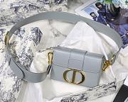 DIOR 30 MONTAIGNE BOX BAG GRAY M9204 SIZE 17.5 CM - 1