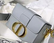 DIOR 30 MONTAIGNE BOX BAG GRAY M9204 SIZE 17.5 CM - 6