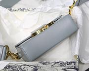 DIOR 30 MONTAIGNE BOX BAG GRAY M9204 SIZE 17.5 CM - 4
