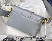 DIOR 30 MONTAIGNE BOX BAG GRAY M9204 SIZE 17.5 CM - 3